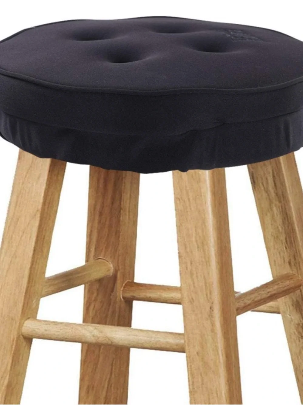 Barstool Cover Thick Memory Foam Non-Slip Backing 12” BLACK